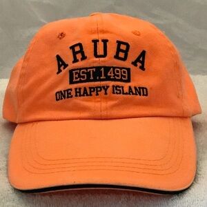 Blue Sky for Aruba-One Happy Island Women's Adjustable Pink Travel Ball Cap